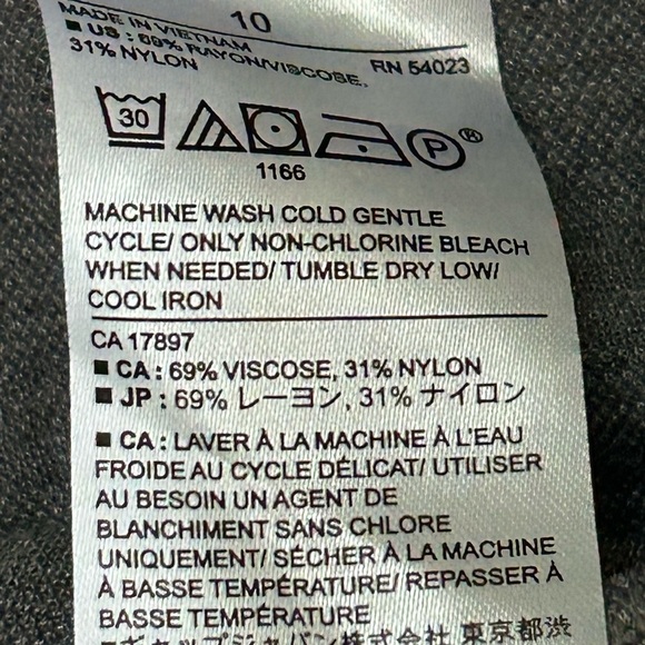 Banana Republic Heather Gray Ankle Length Trousers Sz 10 - Picture 7 of 9